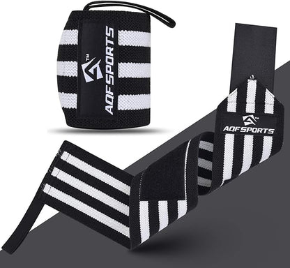 Wrist Wraps for Weightlifting - USPA & IPL Approved 18" Gym Wrist Support with Thumb Loop - Heavy Duty Lifting Wrist Straps for Fitness, Workout, Powerlifting, & Bodybuilding (Pair)