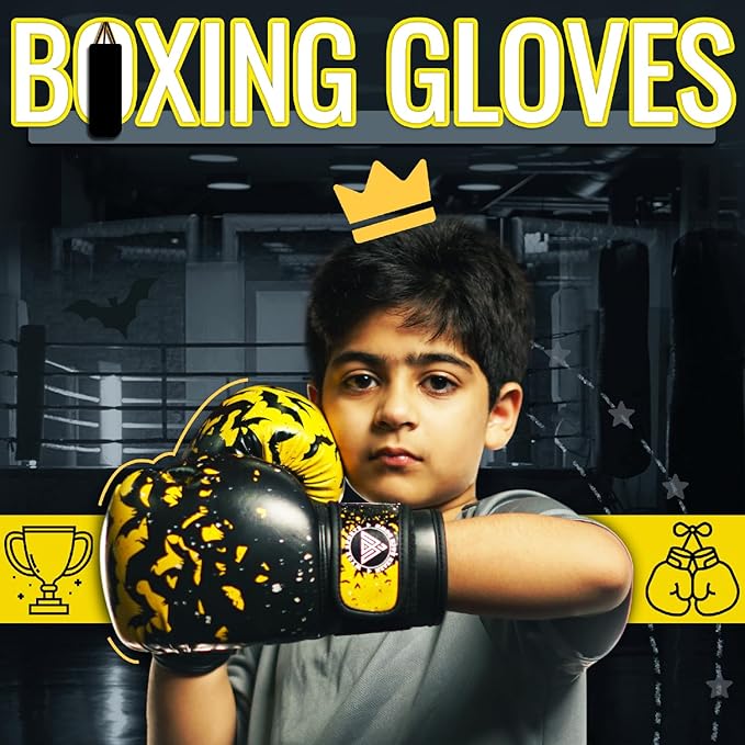 WYOX Kids Boxing Gloves 4oz 6oz 8oz – Youth Punching Gloves for Boys & Girls Ages 3–15 – Sparring Gloves for Punching Bag, Kickboxing, Muay Thai, MMA – Boxing Gloves for Kids Training Set