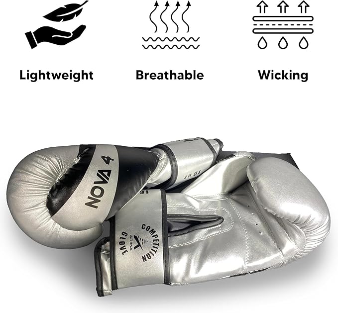Boxing Gloves - Premium PU Leather, Heavyweight - Ideal for Boxing, Kickboxing, Muay Thai & Fitness Training
