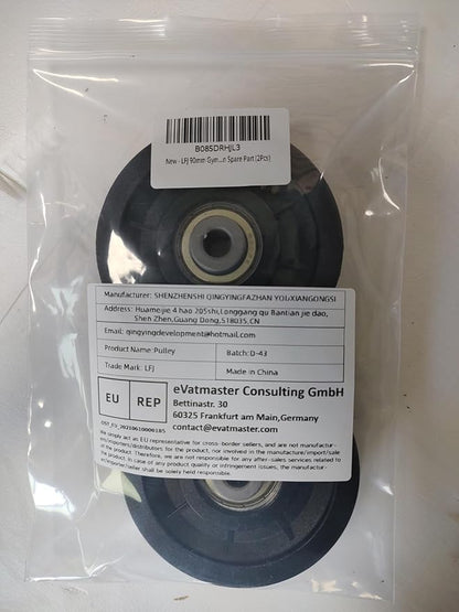 LFJ 90mm/3.5" Nylon Bearing Pulley Wheel Replace for Gym Equipment Part Cable Merchine
