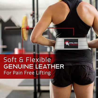 Dark Iron Fitness Weight Lifting Belt for Men 100% Leather 600 Lbs
