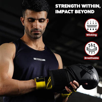 WYOX Gel Boxing Hand Wraps Inner Gloves for Men & Women, 80cm Quick Wrist Straps, Padded Knuckle Protection for Muay Thai Kickboxing, Hand Wraps for Boxing & Martial Arts