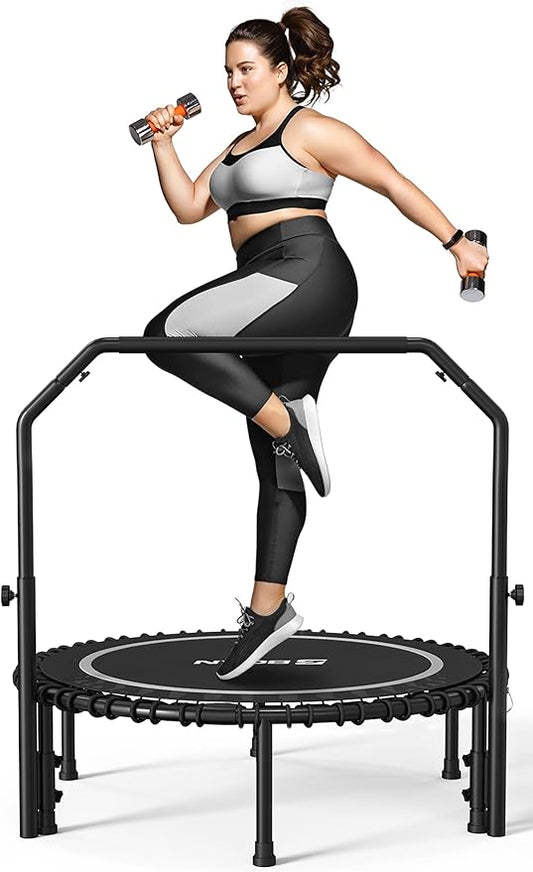 BCAN 450/550 LBS Foldable Mini Trampoline 40"/48"/50" Fitness