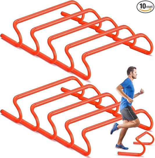 Wettarn 10 Pcs Speed Agility Training Hurdles Detachable