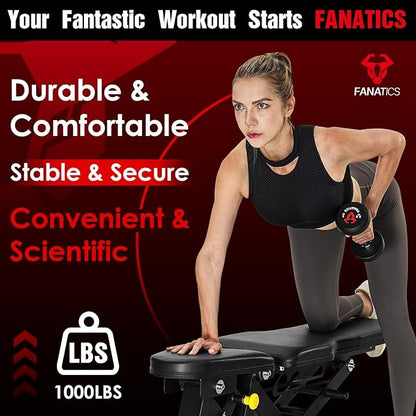 FANATICS Weight Bench 1000 LBS