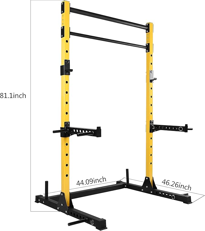 HulkFit Multi-Functional Adjustable Pro Series Squat Stand Squat 2 Pull