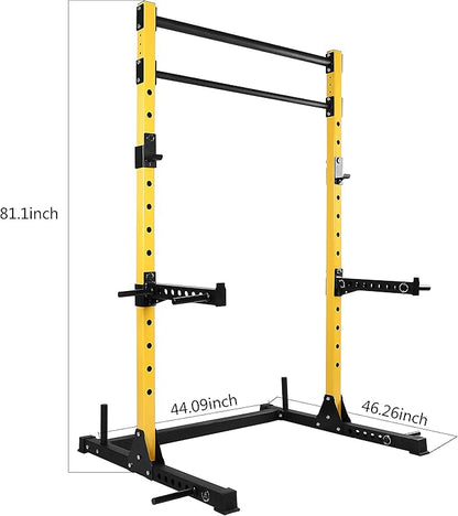 HulkFit Multi-Functional Adjustable Pro Series Squat Stand Squat 2 Pull