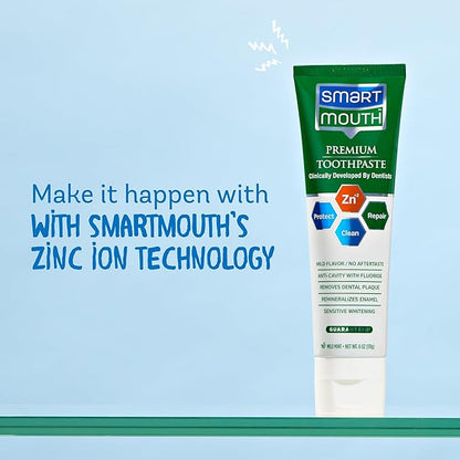 SmartMouth Premium Toothpaste for Elite Oral Health Protection, 6 oz, 4-Pack