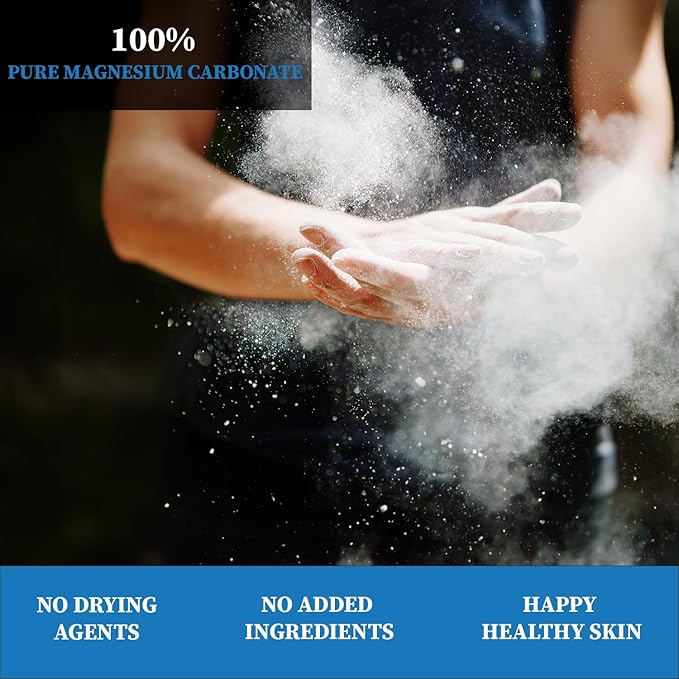 Performance Climbing Chalk for Rock Climbing, Gymnastics, Weight Lifting - 100% Pure Magnesium Carbonate, No Drying Agents, Medium Blend Loose Rock Climbing Chalk - 200g