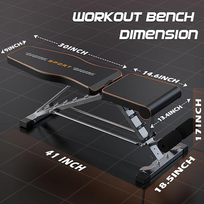 KUYOU Weight Bench 2 in 1 Workout