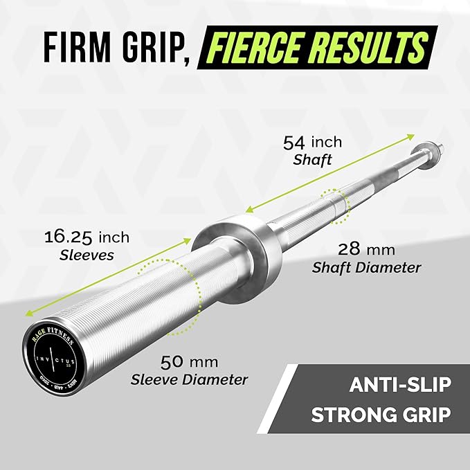 Invictus Men’s Barbell (7FT) (44LBS Bar Weight) (1500LBS