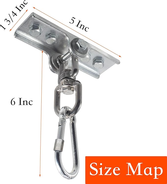 Upgraded 360 Swivel Heavy Bag Mount for Punching, Yoga, Gym, Swing Chairs, and Hammocks - Hanger for Boxing and Hanging