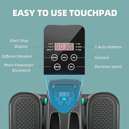 ESL Under Desk Elliptical - Portable Leg Exerciser for Seniors, Compact Seated Elliptical with Remote Control, LCD Display Electric Elliptical Trainers