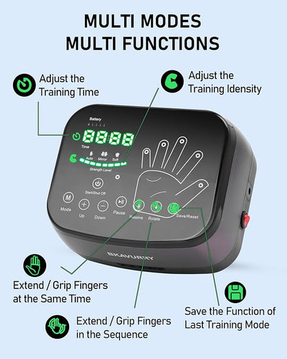Rehabilitation Robot Gloves, Stroke Hand Therapy Equipment, Upgrade Heated Rehabilitation Gloves, Hand and Fingers Strength Training Device for Hemiplegia Stroke Arthritis Patients