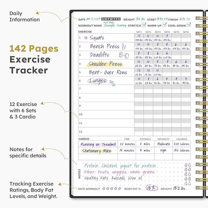 Fitness Workout Journal for Women & Men A5(5.5" x 8.2") Workout