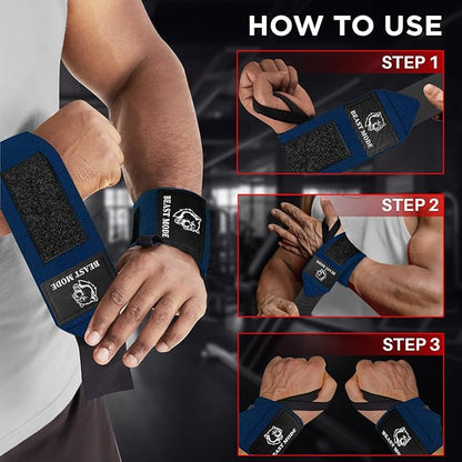 TECEUM Weightlifting 18" & 12" Wrist Wraps with Thumb Loop – Heavy Duty Wrist Workout Braces for Men and Women – Ideal for Powerlifting, Strength Training, Bodybuilding