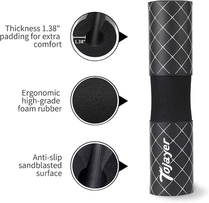Squat Pad Barbell Pad - Neck & Shoulder Protective Foam Workout Weight Lifting Bar Cushion for Lunges & Hip Thrusts, Fit Standard and Olympic Bars Perfectly, Multi-color Choices