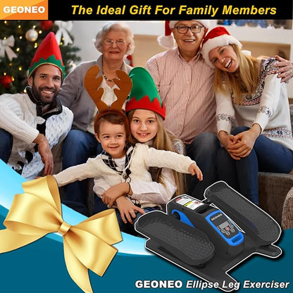Under Desk Elliptical Machine, Electric Ellipse Leg Exerciser for Senior, Quiet and Compact Electric Seated Pedal Exerciser for Home with Display Monitor, Remote Control and 12 Adjustable Speeds