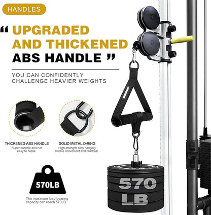 Exercise Handles - Gym Attachments for Cable Machine, Chest Fly, Resistance Bands, Pull up - Foam Handles with Gourd Hooks (Pair)