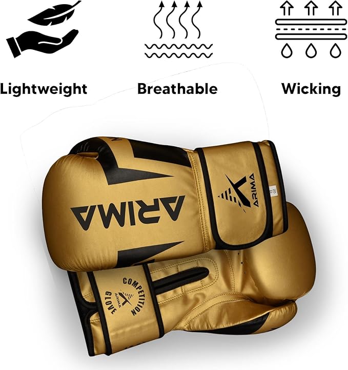 Boxing Gloves - Premium PU Leather, Heavyweight - Ideal for Boxing, Kickboxing, Muay Thai & Fitness Training