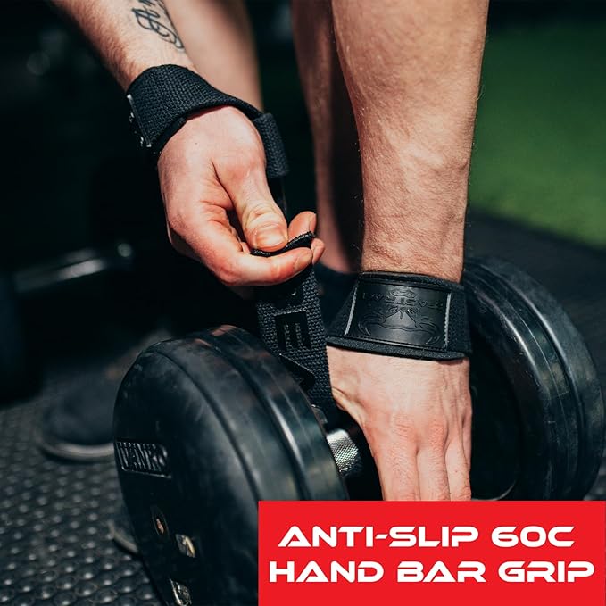 BEAST RAGE Lifting Straps for Weightlifting, Weight Lifting Straps Gym Power Workouts Lifting Wrist Straps Padded Cotton Men Women Support Lifters Deadlift Straps Hard Pull Exercise Straps