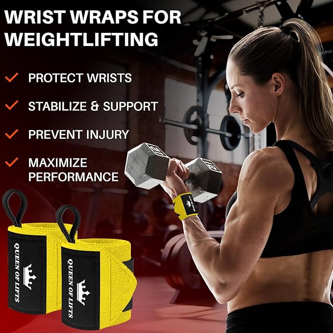 TECEUM Weightlifting 18" & 12" Wrist Wraps with Thumb Loop – Heavy Duty Wrist Workout Braces for Men and Women – Ideal for Powerlifting, Strength Training, Bodybuilding
