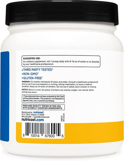 Nutricost BCAA Powder (Orange Mango, 60 Servings) - 2:1:1 Optimal Ratio, Gluten Free, Non-GMO, Vegetarian