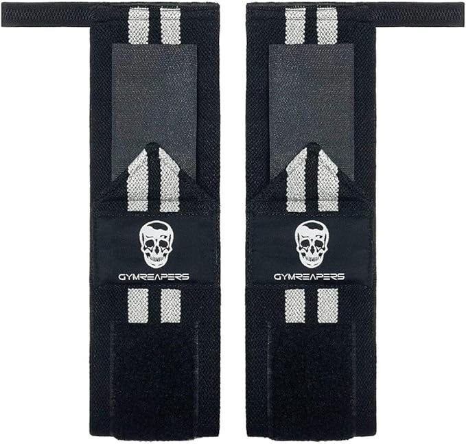 Gymreapers Weightlifting Wrist Wraps (IPF Approved) 18" Professional Quality Wrist Support with Heavy Duty Thumb Loop - Best Wrap for Powerlifting Competition, Strength Training, Bodybuilding
