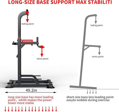 Power Tower Dip Station Workout equipment Pull up 450LBS