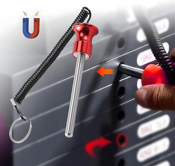 Weight Stack Pin,Universal Magnetic Weight Pin with Pull Rope Strength Training Equipment for Commercial Gym or Home Gym | Pin Insert | Heavy Duty | Health Club Grade Steel Gym Accessories