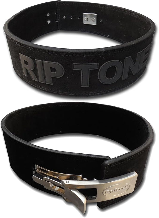 Rip Toned Lever Belt with Bonus Lifting Straps 4" Leather 10mm Belt
