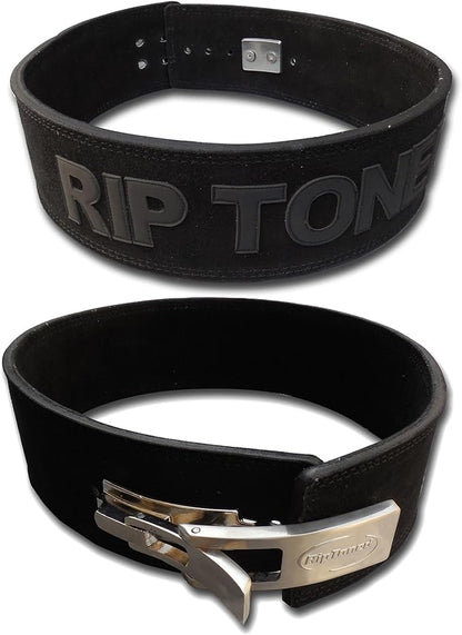 Rip Toned Lever Belt with Bonus Lifting Straps 4" Leather 10mm Belt