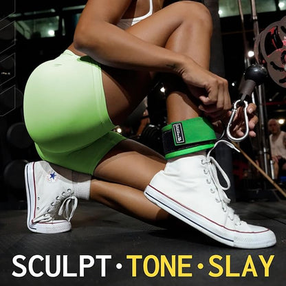 Ankle Straps for Working Out - Revitalize Your Lower Body Sculpting with Comfortable and Durable Ankle Strap for Cable Machine Pair - LiteMotion by FIGHTECH