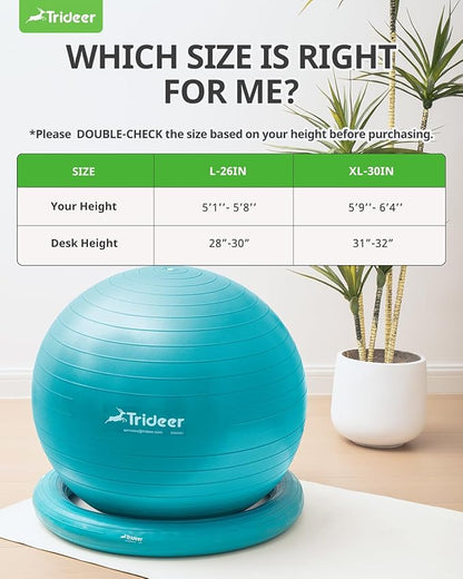 Trideer Ball Chair Yoga Ball Chair Exercise Ball