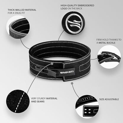 Weight-lifting belt for men with lever buckle 8.5cm / 10cm Height