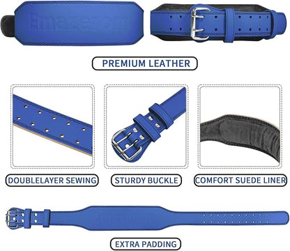 Leather Weight Lifting Belt for Men and Women