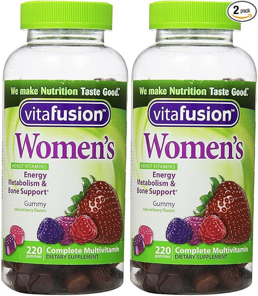 Vitafusion XiitLB Womens Complete Multivitamin Natural Berry Flavors, 220 Gummies (2 Pack)