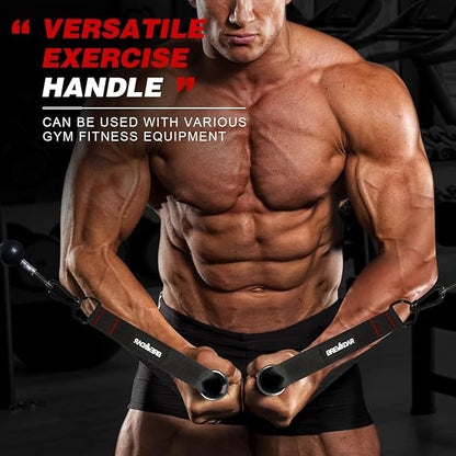 Exercise Handles - Gym Attachments for Cable Machine, Chest Fly, Resistance Bands, Pull up - Foam Handles with Gourd Hooks (Pair)