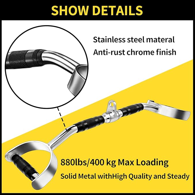 Cable Machine Attachment LAT Pulldown Attachments Cable Machine Accessories for Home Gym