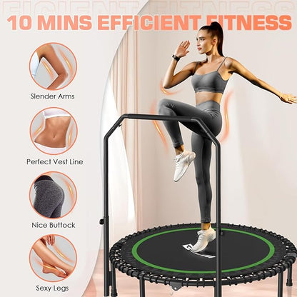 BCAN 450/550 LBS Foldable Mini Trampoline 40"/48"/50" Fitness