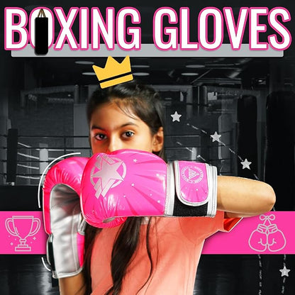 WYOX Kids Boxing Gloves 4oz 6oz 8oz – Youth Punching Gloves for Boys & Girls Ages 3–15 – Sparring Gloves for Punching Bag, Kickboxing, Muay Thai, MMA – Boxing Gloves for Kids Training Set