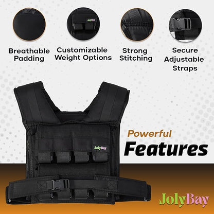 Adjustable Weighted Vest for Men – 20 LBS | 35 LBS Compact Fitness Vest with Durable Oxford Cloth, Ideal for Running, Cardio, CrossFit, Gym, Core Balance, Posture Support, and Strength Training