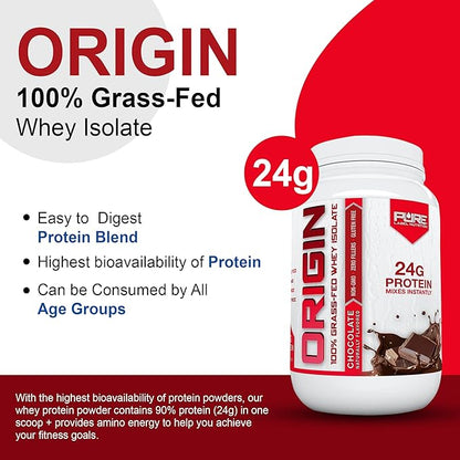 100% Grass Fed Chocolate Protein Isolate-Muscle Gain-2lb
