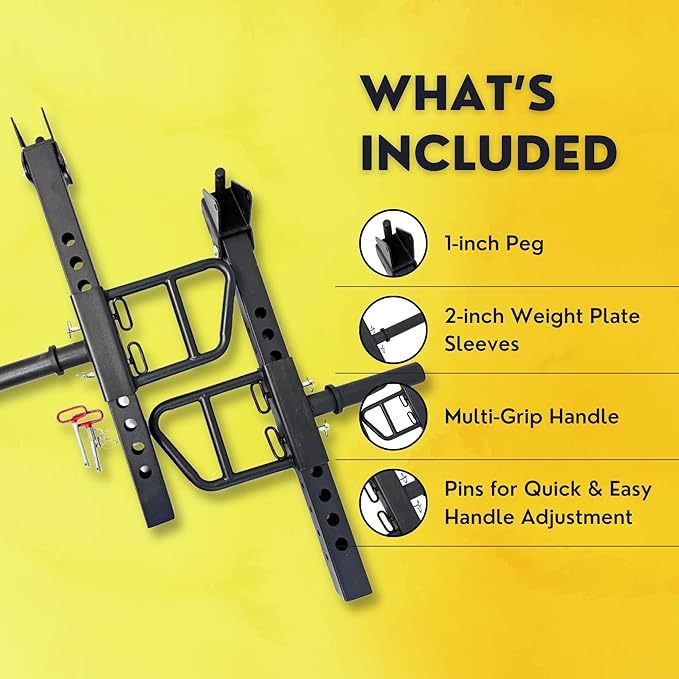 HulkFit 2.3-inch x 2.3-inch Pro Series Power Cage Squat Rack Attachments Accessories for Home Gym Strength Training Exercise Equipment | Bench Press, Squats, and Deadlifts