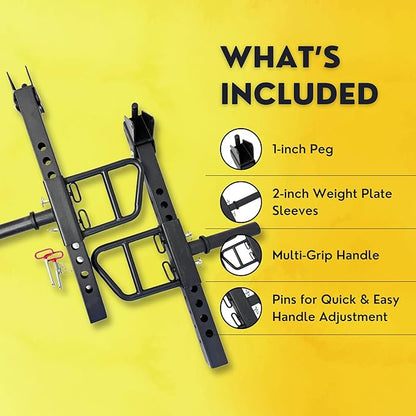HulkFit 2.3-inch x 2.3-inch Pro Series Power Cage Squat Rack Attachments Accessories for Home Gym Strength Training Exercise Equipment | Bench Press, Squats, and Deadlifts