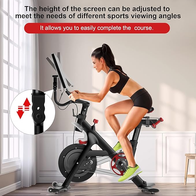 COOLWUFAN Peloton Screen Swivel Mount, 360° Upgraded Screen Rotate Monitor Adjuster for Peloton Bikes (Not Compatible with Peloton Bike+)
