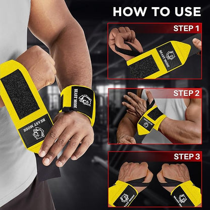 TECEUM Weightlifting 18" & 12" Wrist Wraps with Thumb Loop – Heavy Duty Wrist Workout Braces for Men and Women – Ideal for Powerlifting, Strength Training, Bodybuilding