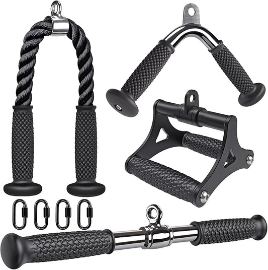 Kipika Tricep Pull Down Attachment, Cable Machine Accessories for Home Gym, Cable Machine Attachments Pulley System Gym, LAT Pull Down Attachment Weight Fitness