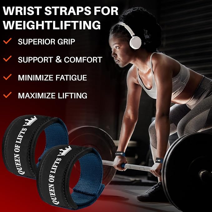 TECEUM Wrist Lifting Straps with Neoprene Padding Support – Heavy Duty Wrist Workout Straps For Men and Women – Ideal for Powerlifting, Strength Training, Bodybuilding
