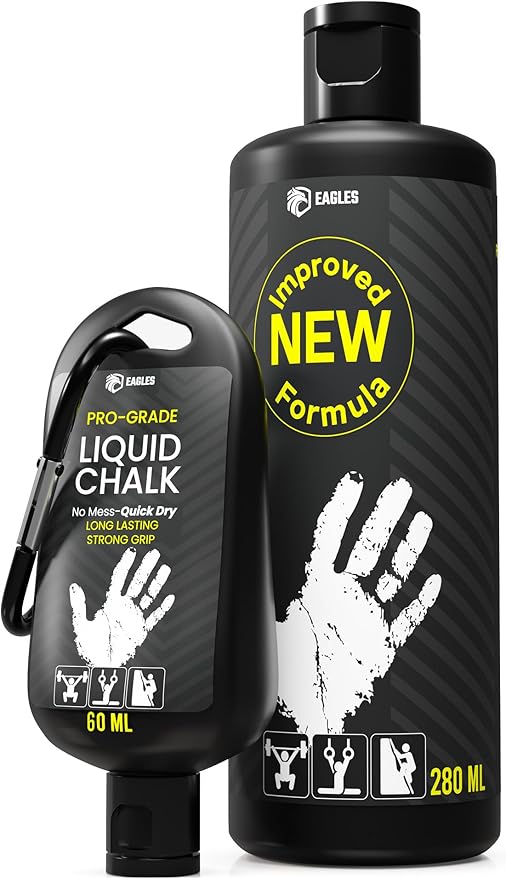 EAGLES Pro Grade Liquid Chalk 50, 120 or 280ml Mess-Free Chalk for Weightlifting, Gymnastics Rock Climbing, Dancing, Pole Grip, Sports & Workout Chalk - Sweat-Resistant and Long Lasting